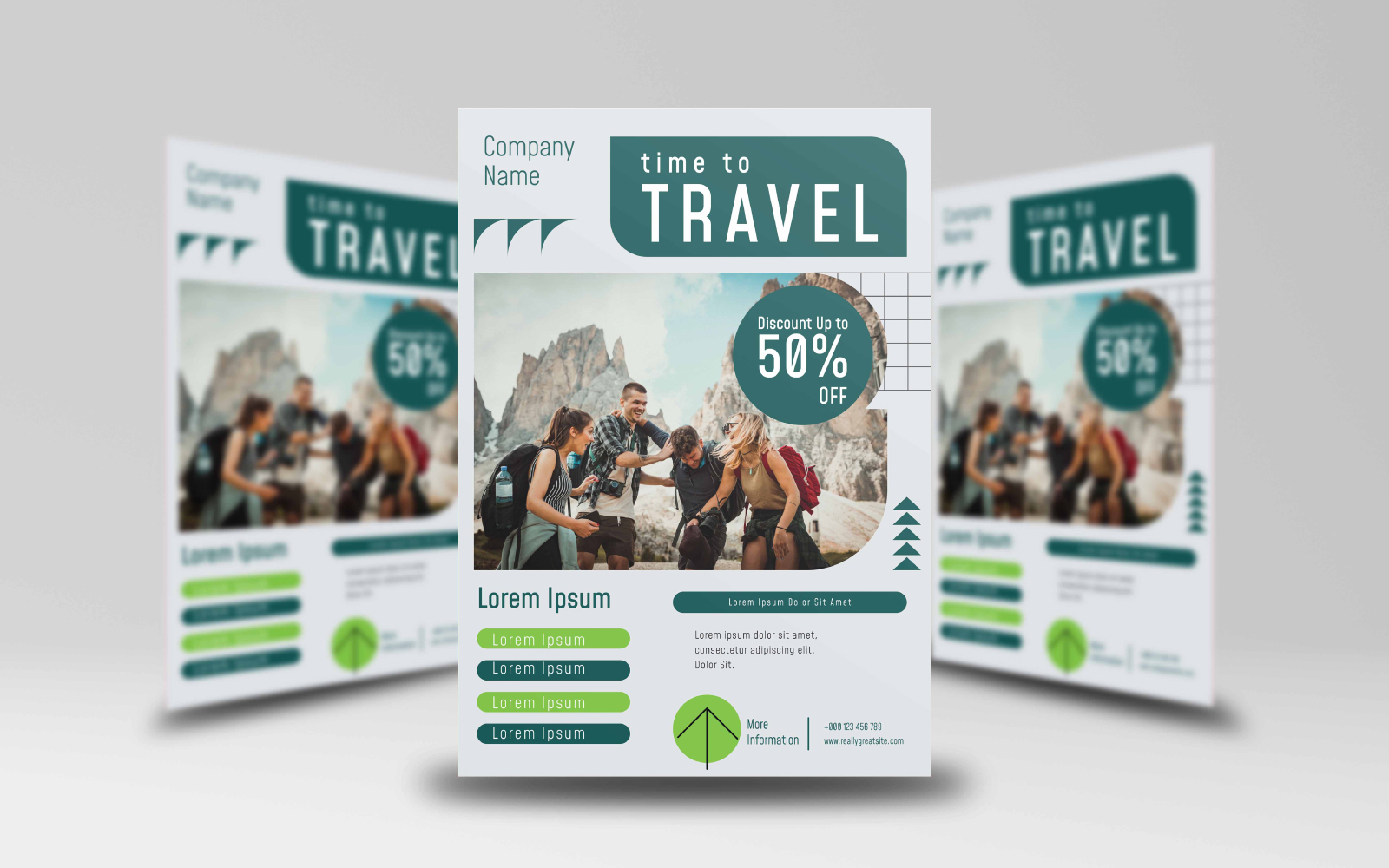 Vocation Time To Travel Flyer Template