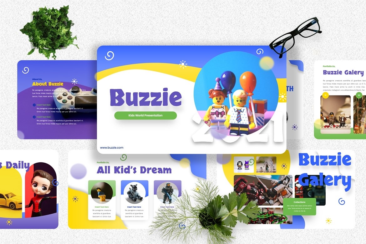 Buzzie - Kids World Googleslide Template