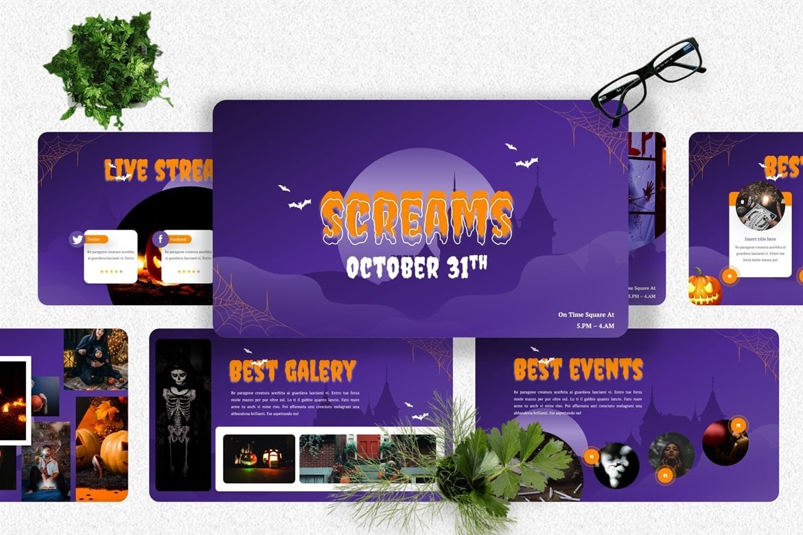 Screams - Halloween Keynote Templates