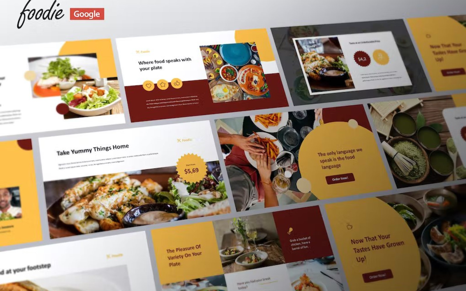 Foodie - Culinary Business Google Slides