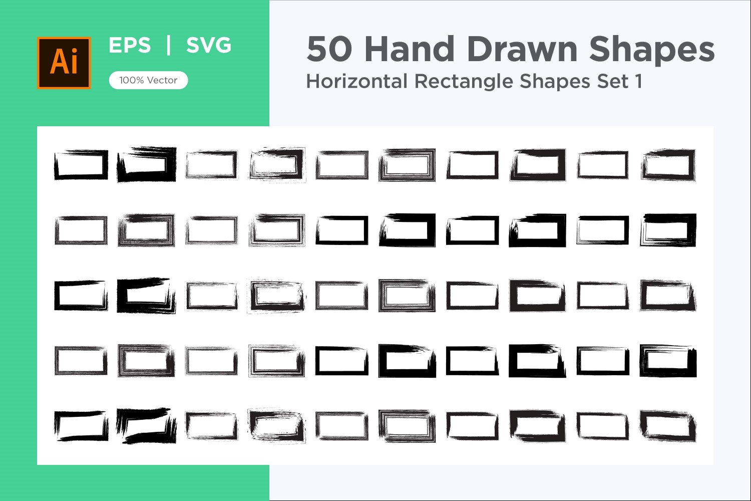 Horizontal Rectangle Shape 50_Set V 1