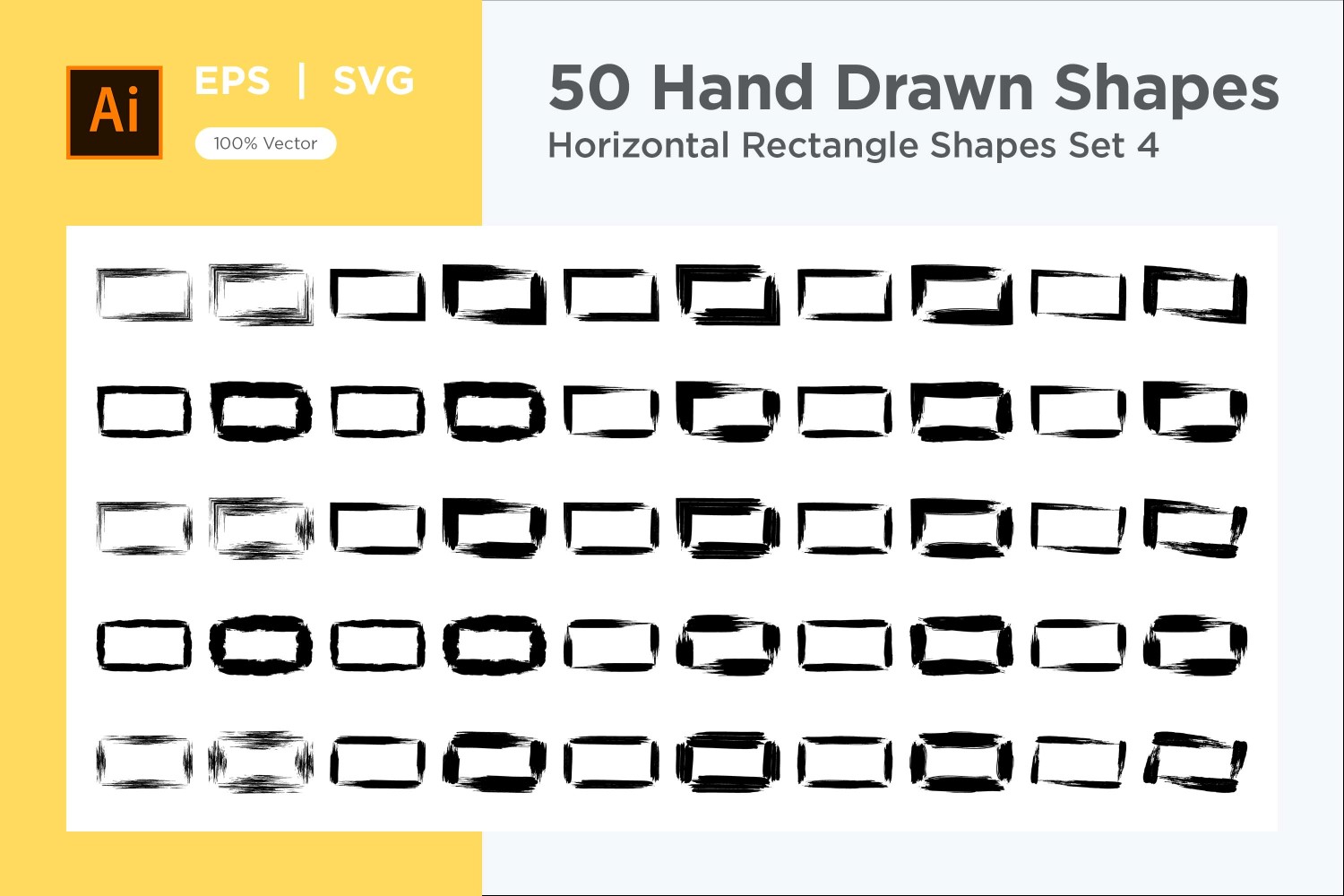 Horizontal Rectangle Shape 50_Set V 4