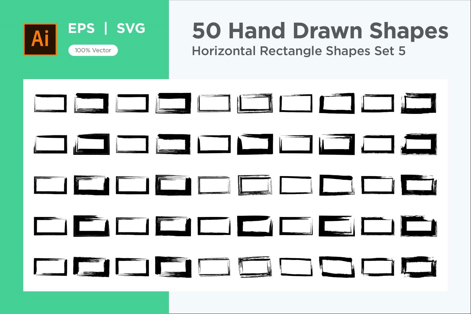 Horizontal Rectangle Shape 50_Set V 5