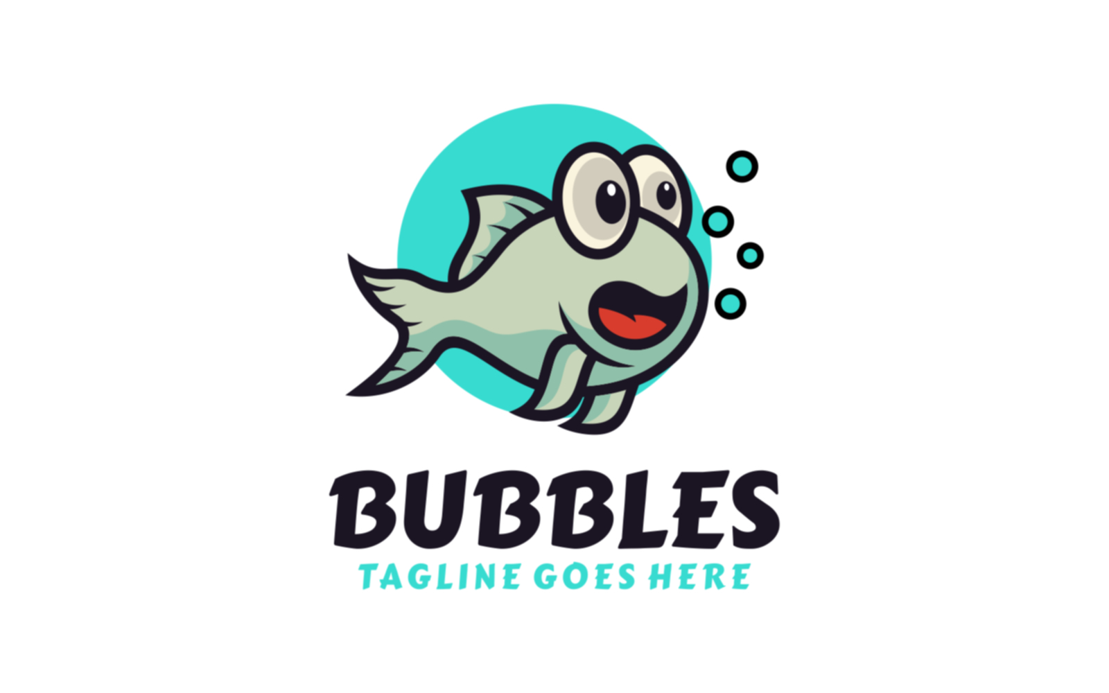 Bubbles Mascot Cartoon Logo
