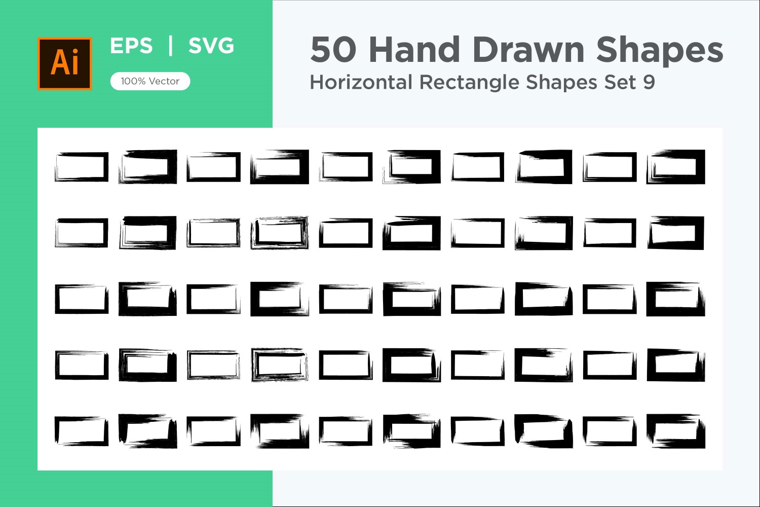 Horizontal Rectangle Shape 50_Set V 9