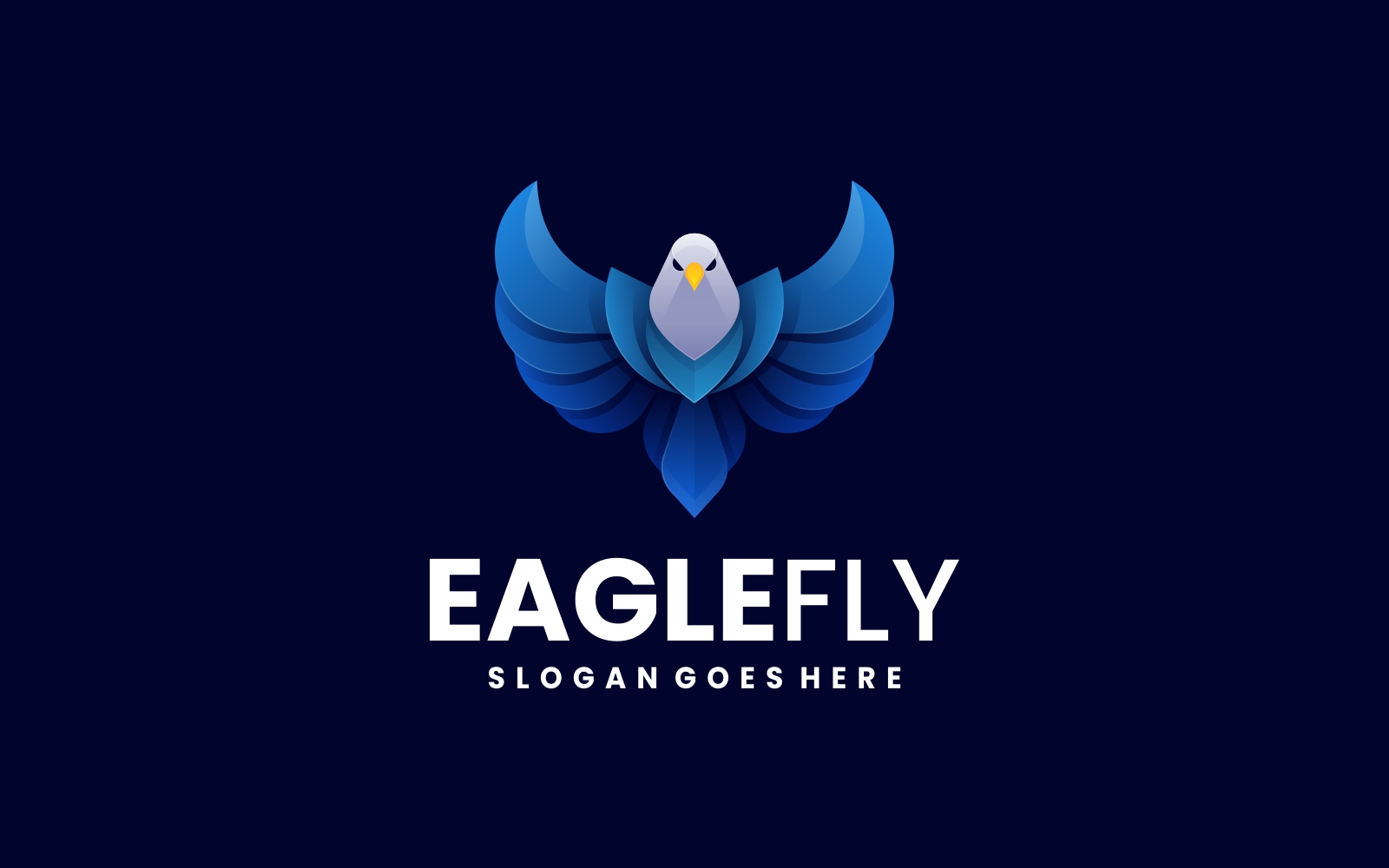 Eagle Fly Gradient Colorful Logo