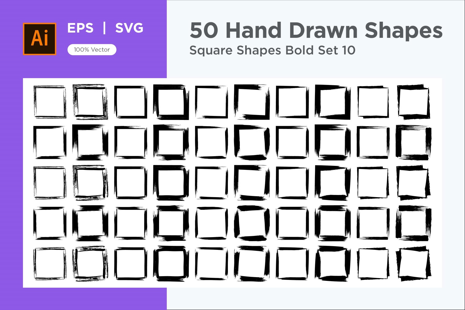 Square Shape Bold 50_Set V 10