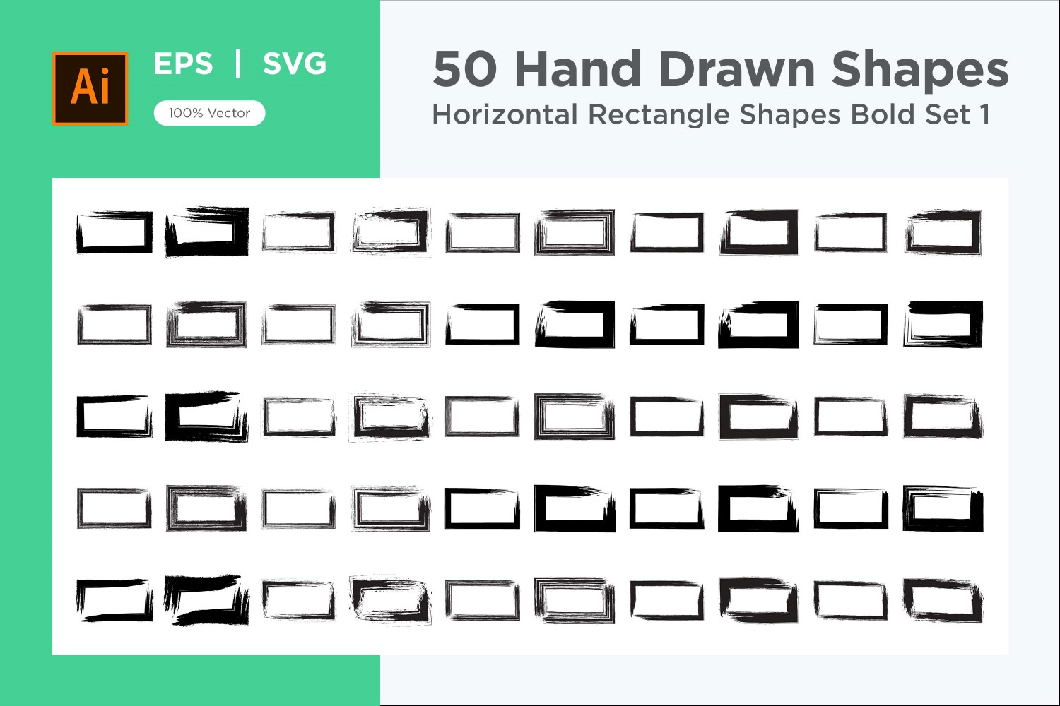 Horizontal Rectangle Shape Bold 50_Set V 1