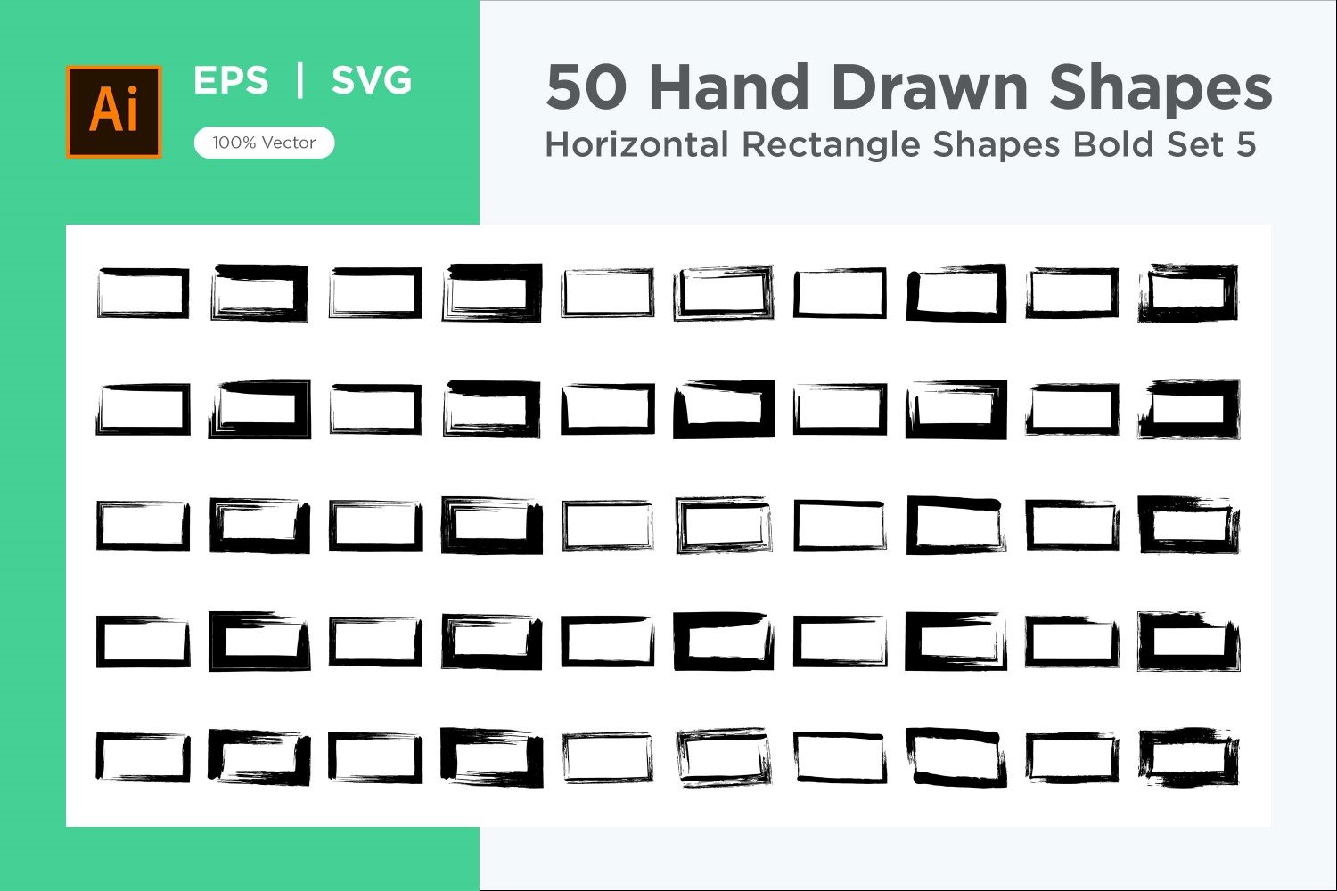 Horizontal Rectangle Shape Bold 50_Set V 5