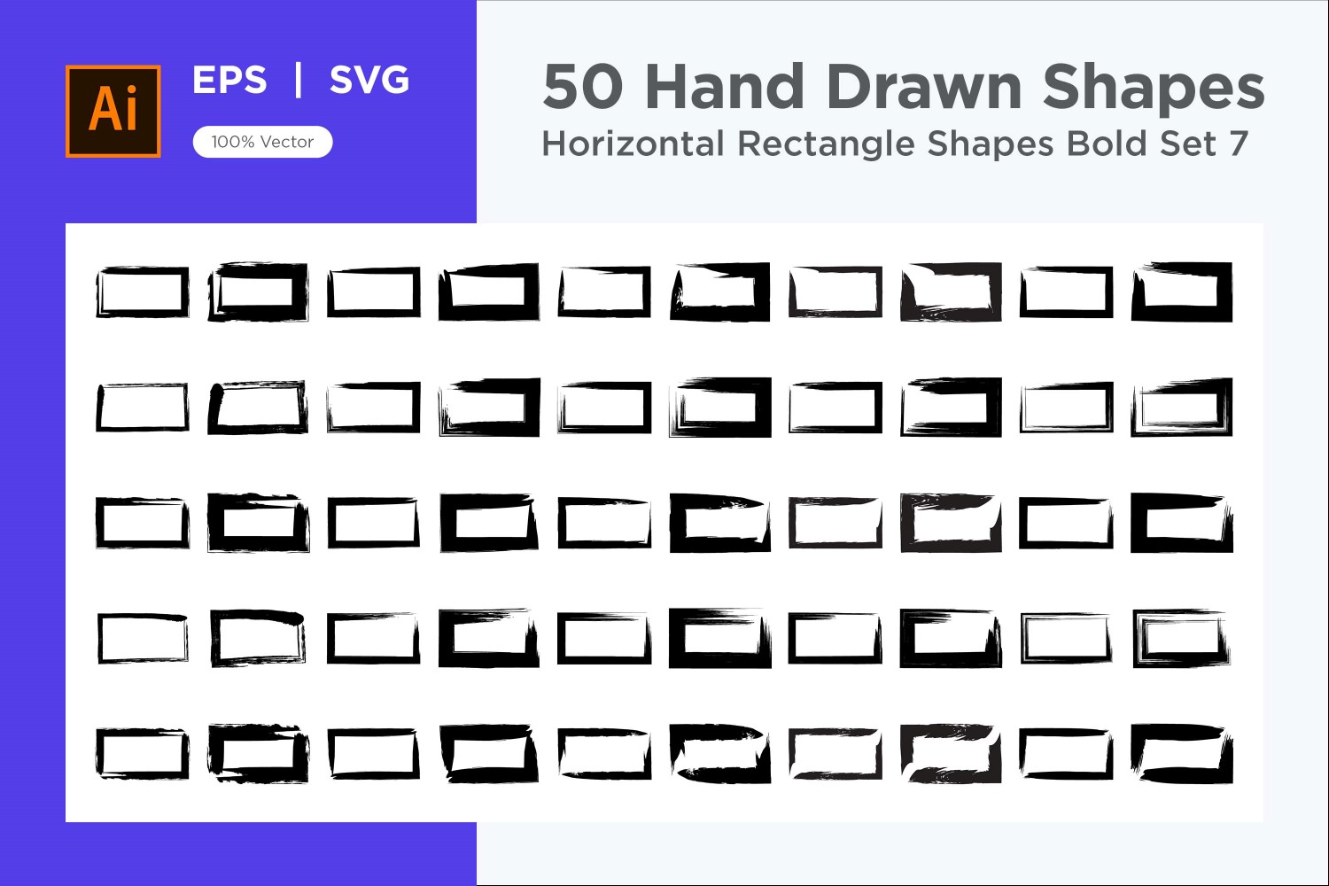 Horizontal Rectangle Shape Bold 50_Set V 7