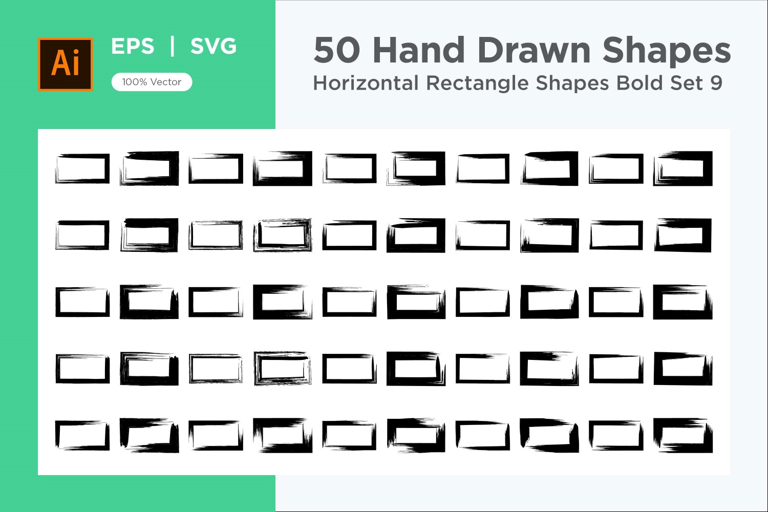 Horizontal Rectangle Shape Bold 50_Set V 9