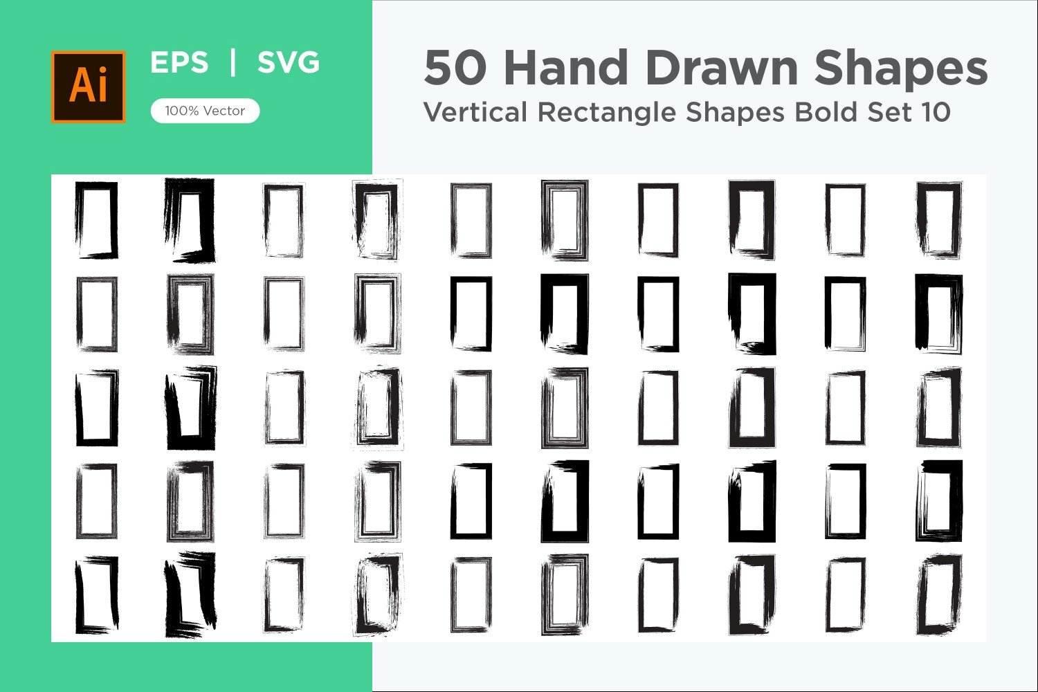 Vertical Rectangle Shape Bold 50_Set V 1