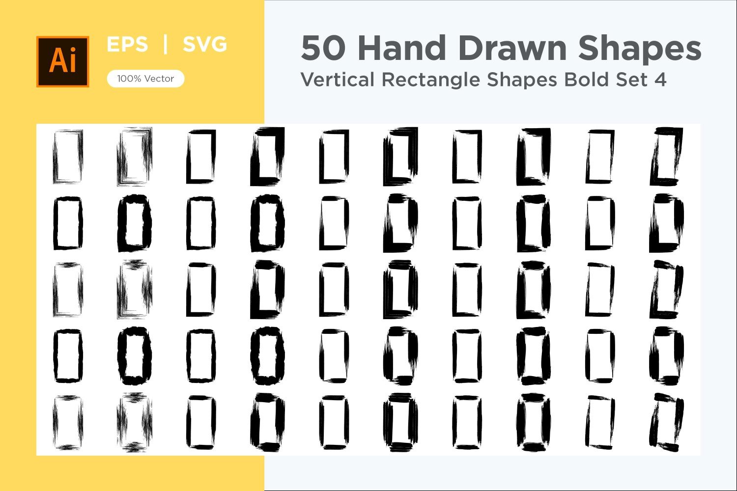 Vertical Rectangle Shape Bold 50_Set V 4