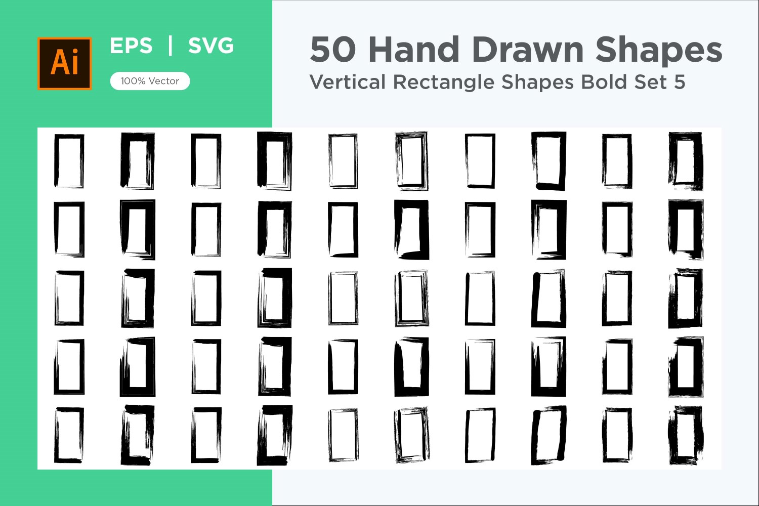 Vertical Rectangle Shape Bold 50_Set V 5