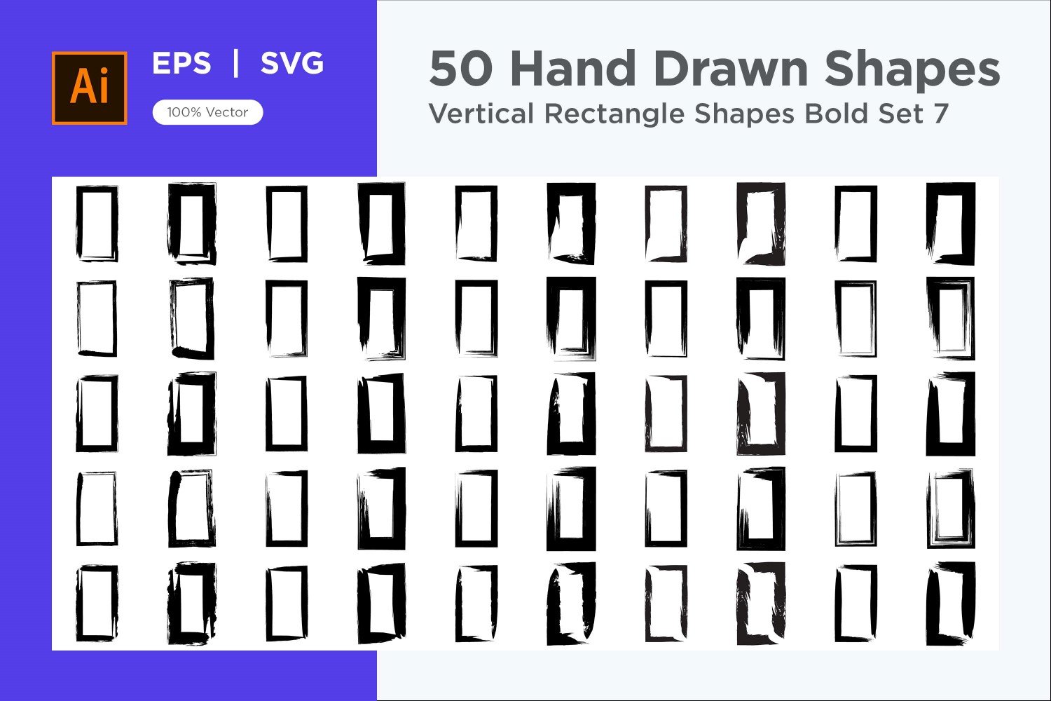 Vertical Rectangle Shape Bold 50_Set V 7