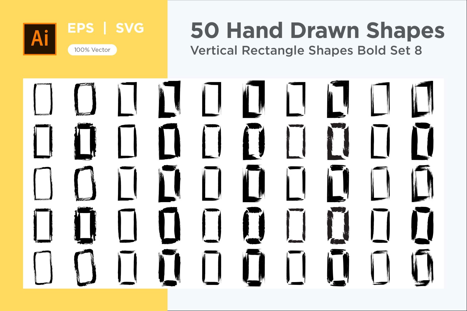 Vertical Rectangle Shape Bold 50_Set V 8