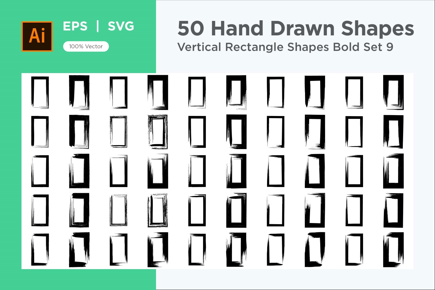 Vertical Rectangle Shape Bold 50_Set V 9