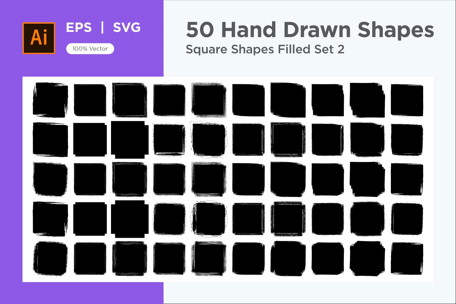 Square Shape Filled 50_Set V 2