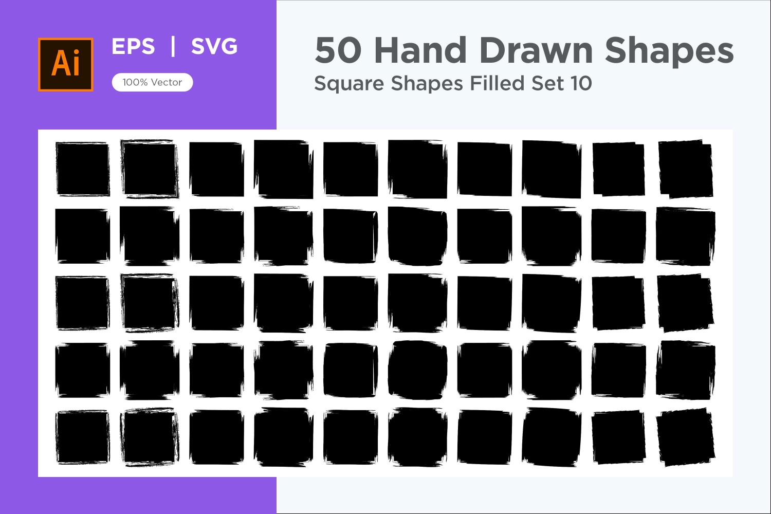 Square Shape Filled 50_Set V 10