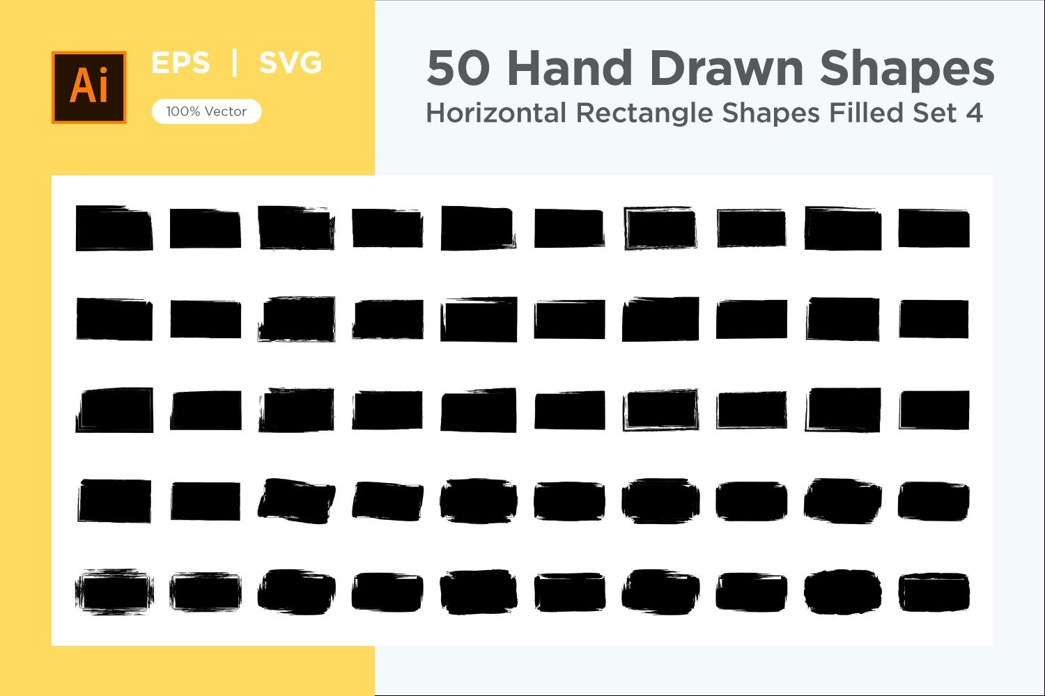 Horizontal Rectangle Shape Filled 50_Set V 4