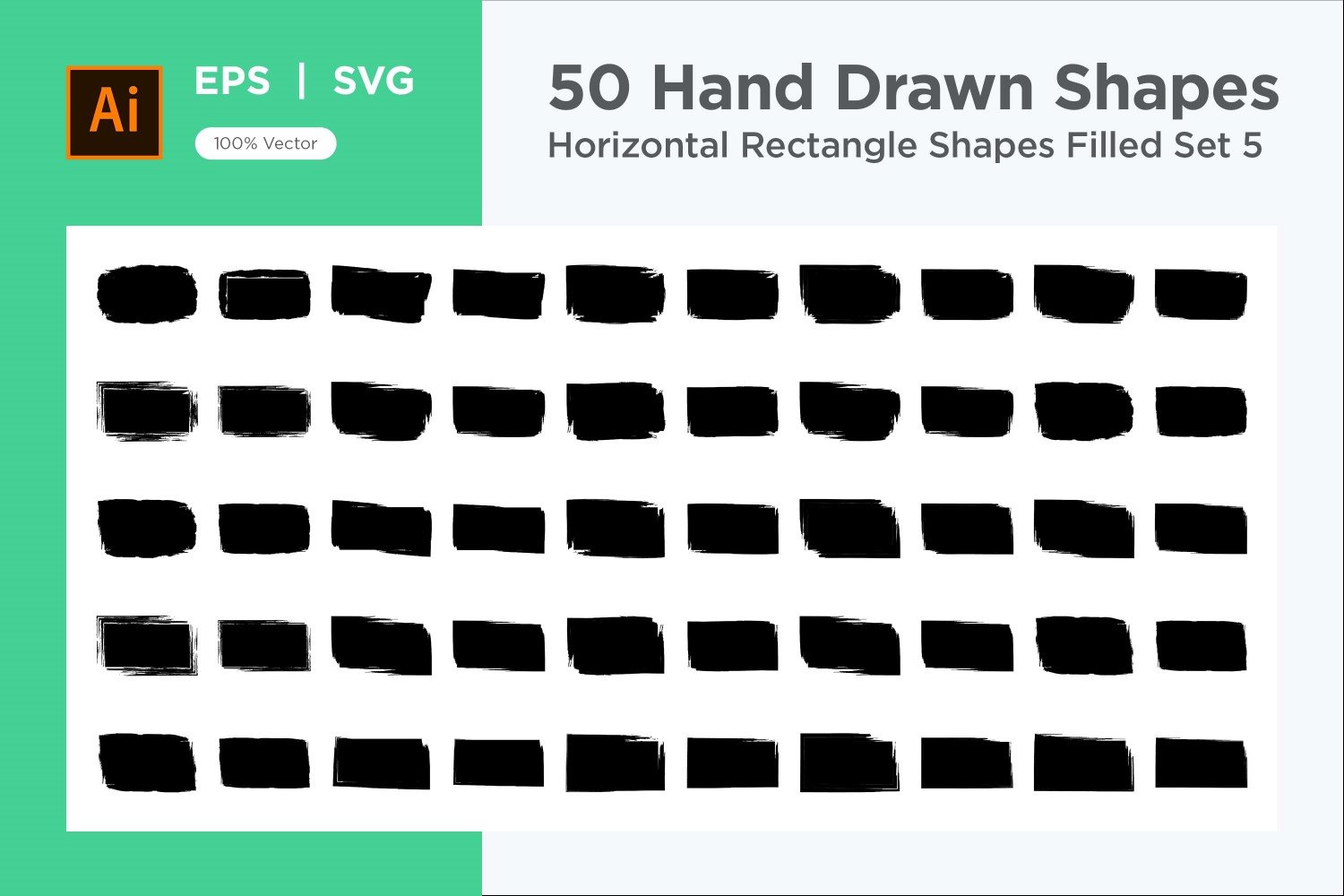 Horizontal Rectangle Shape Filled 50_Set V 5