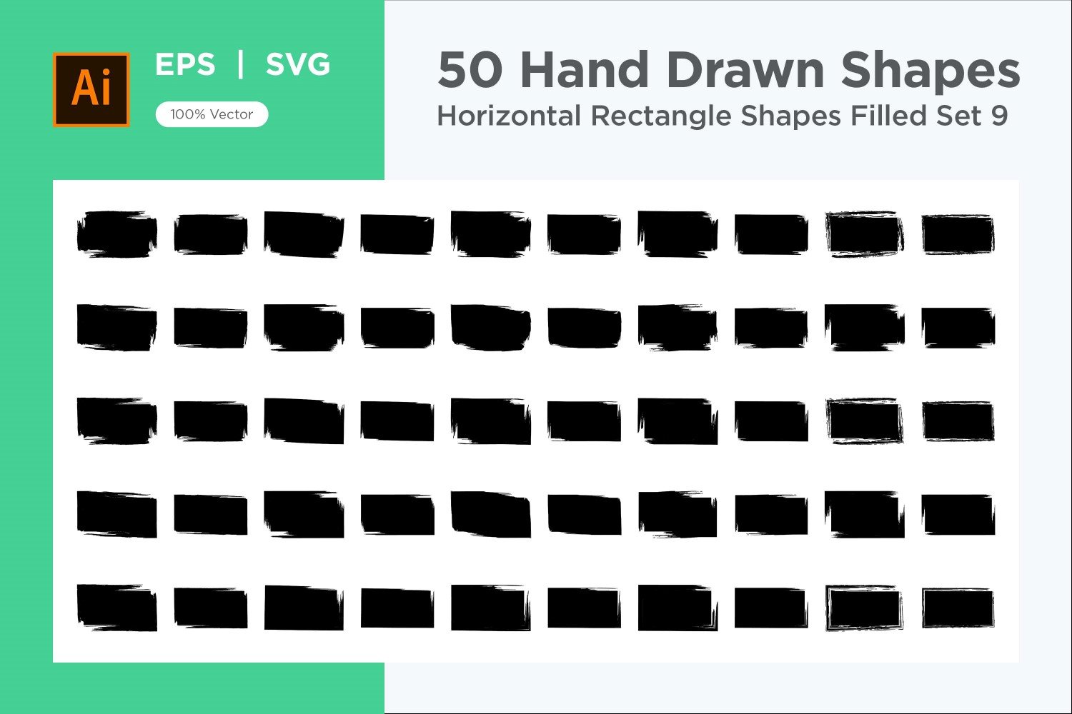 Horizontal Rectangle Shape Filled 50_Set V 9