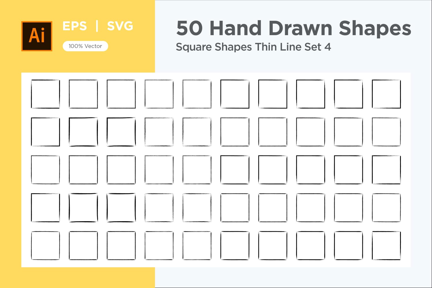 Square Shape Thin Line 50_Set V 4