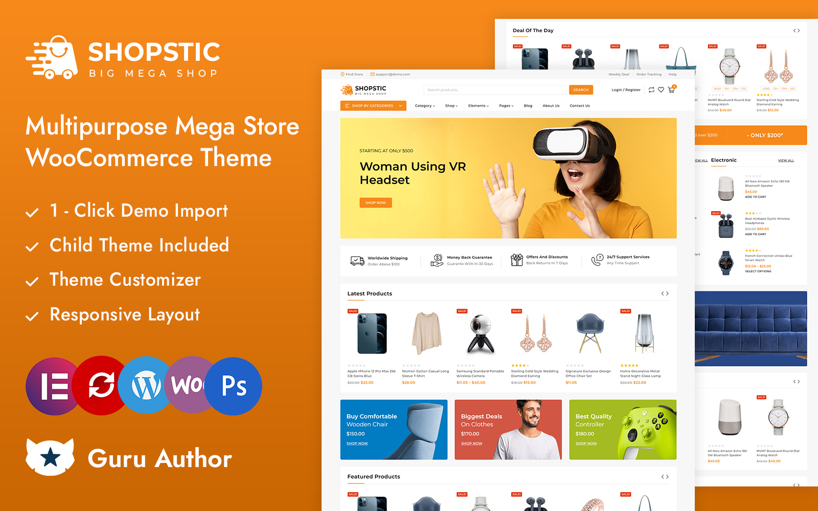 Shopstic - Premium Mega Store Elementor WooCommerce Responsive Theme