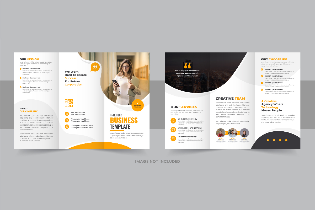 Business Trifold Brochure vector