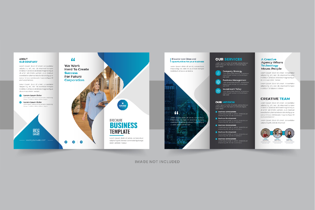 Business Trifold Brochure design vector