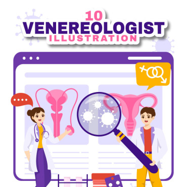 Venereology Disease Illustrations Templates 344003
