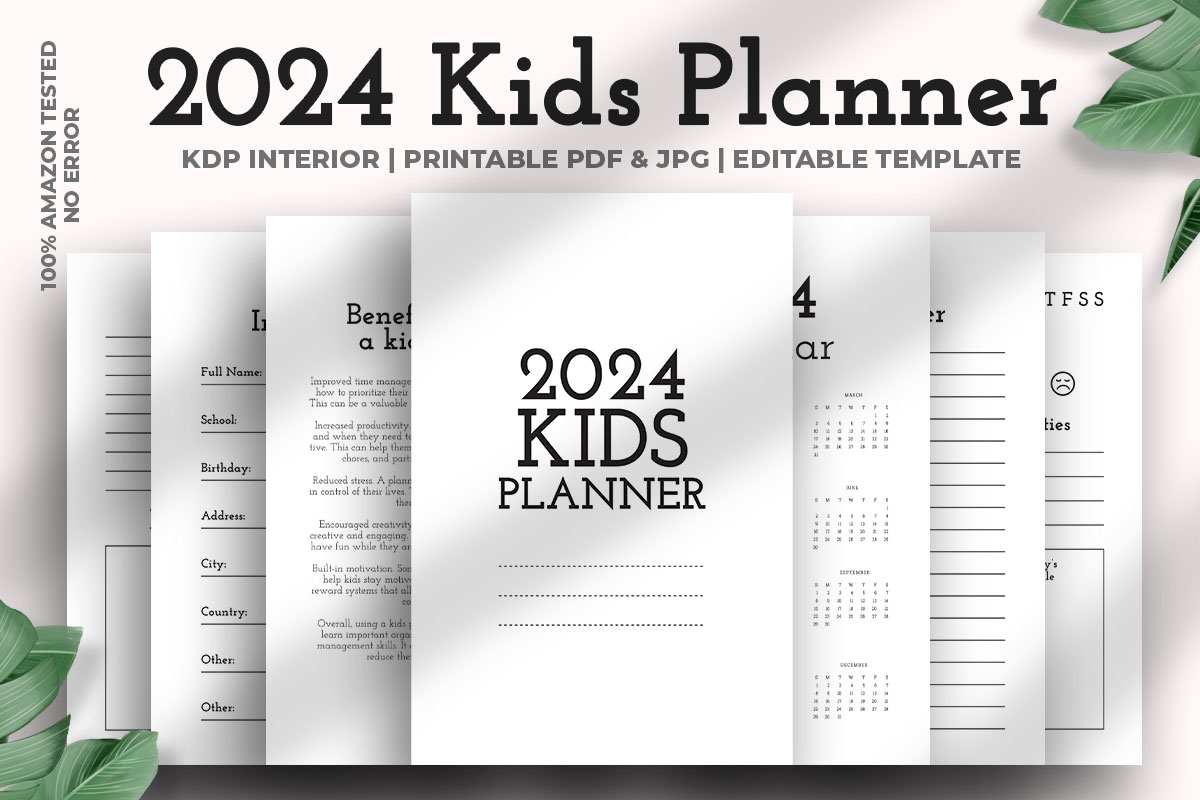 2024 Kids Planner Kdp Interior