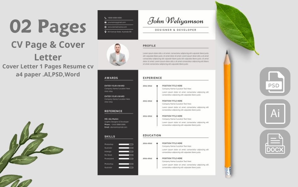 Simple and Modern Resume / CV Template