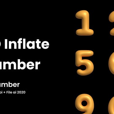 Inflate Numbers Vectors Templates 344080
