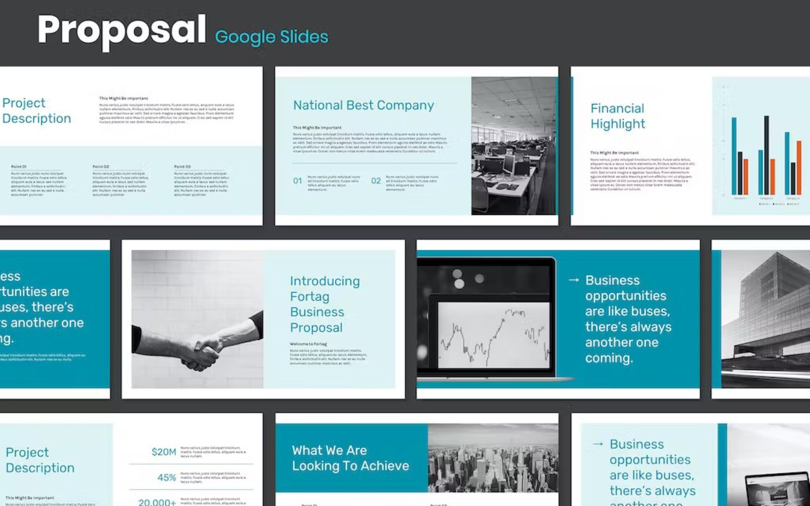 Fortag - Business Proposal Template Google Slide