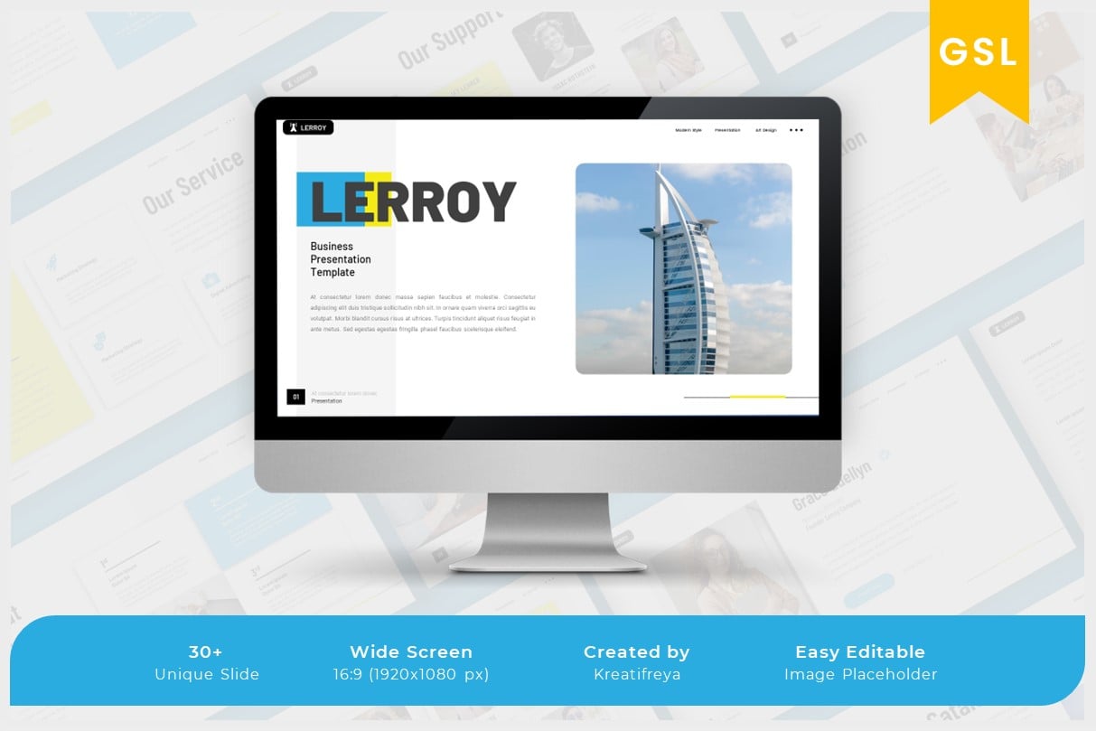 LERROY - Google Slide Presentation Template