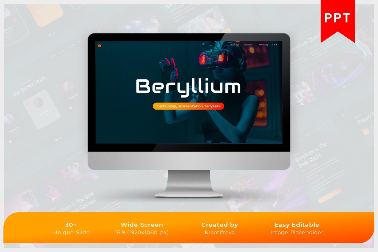 Beryllium - NFT Metaverse PowerPoint Template