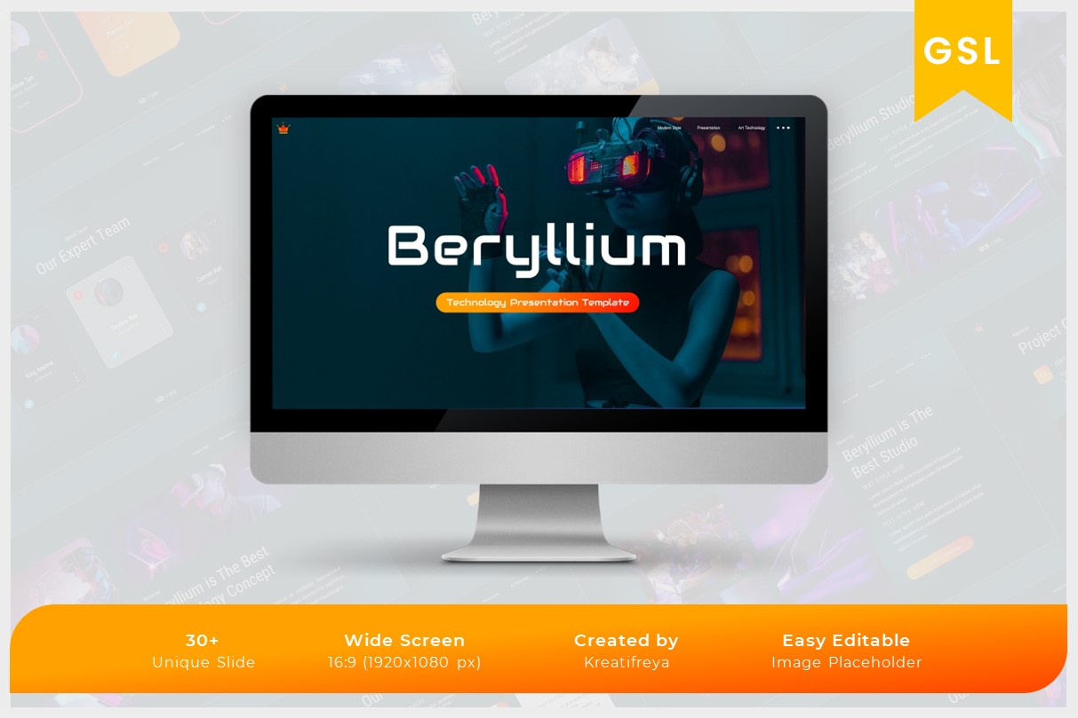 Beryllium - NFT Metaverse Google Slide Template