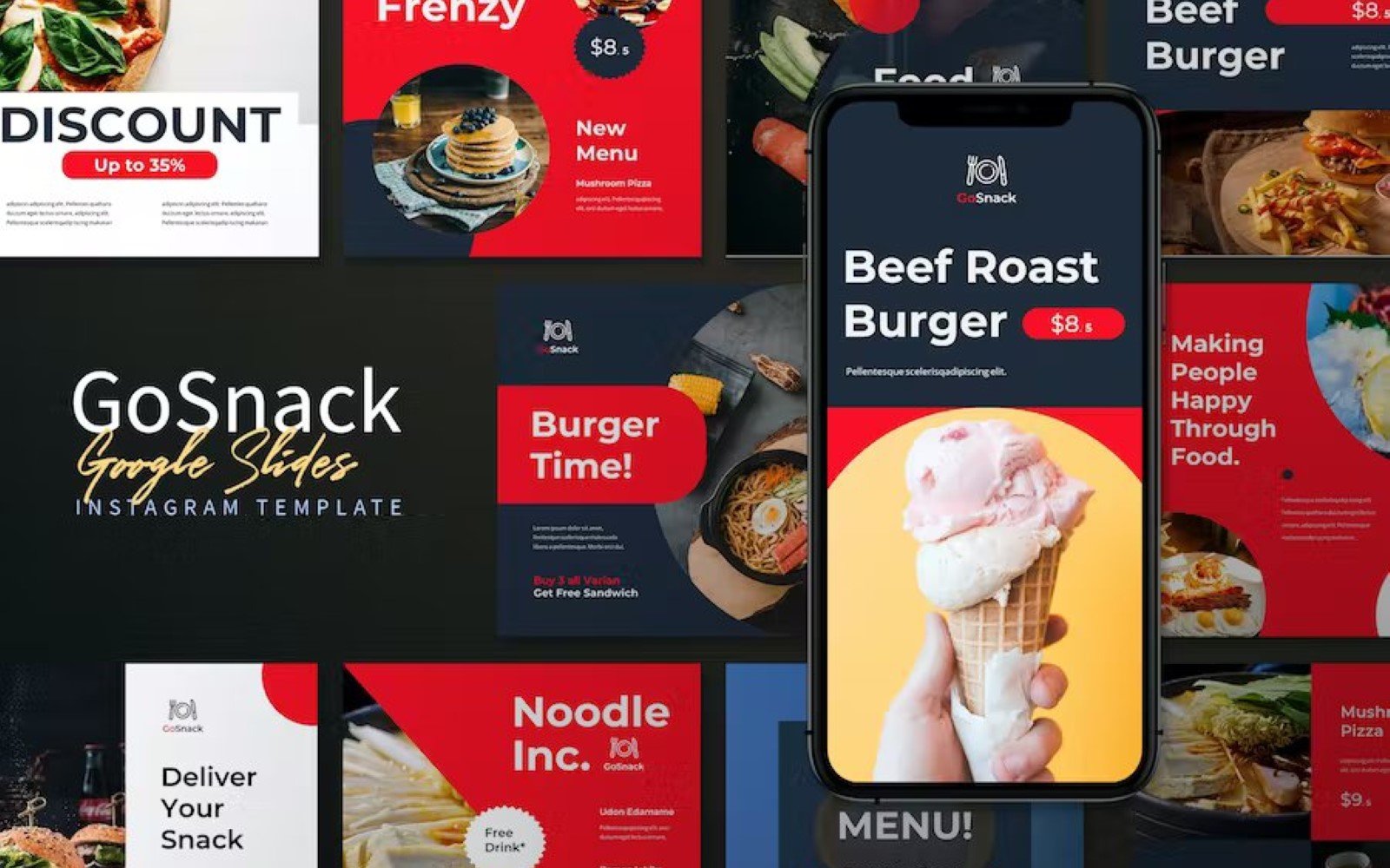 Gosnack - Culinary Instagram Google Template