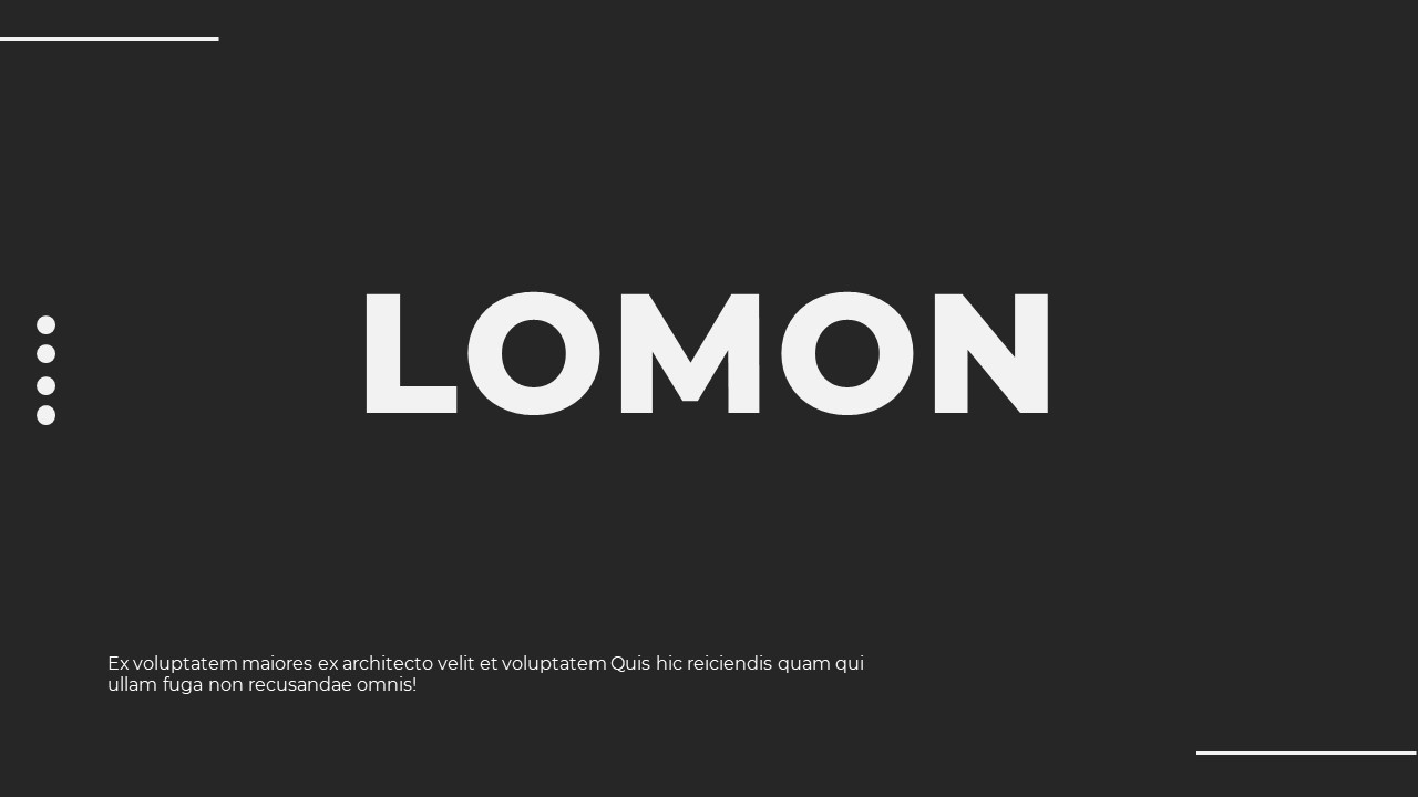 Lomon - Black and White Business Presentation PowerPoint