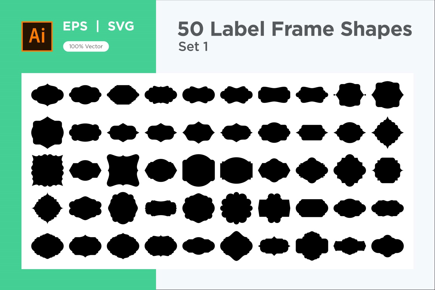 Label Frame Shape -50_ Set 1