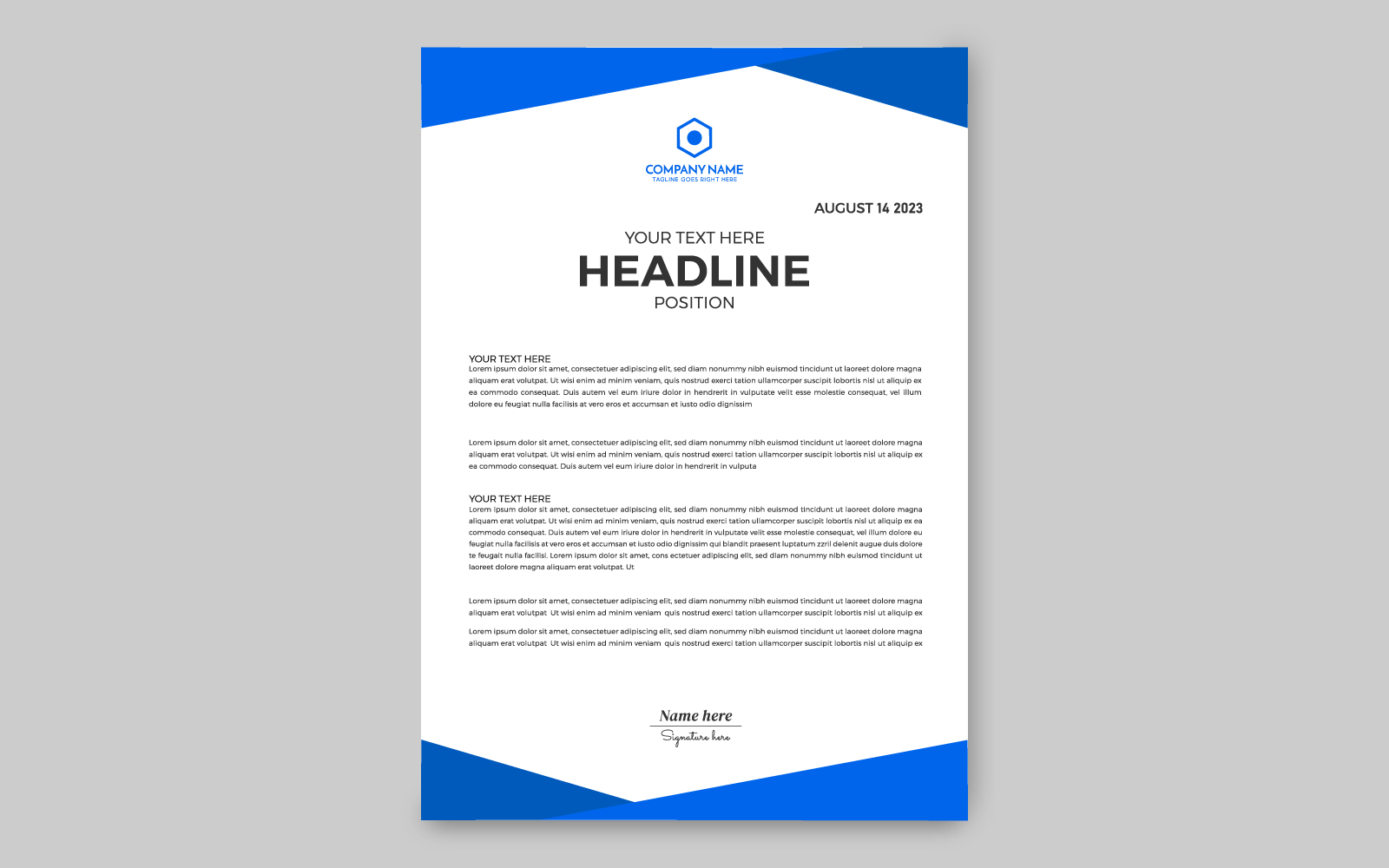 Vector Letterhead easily design