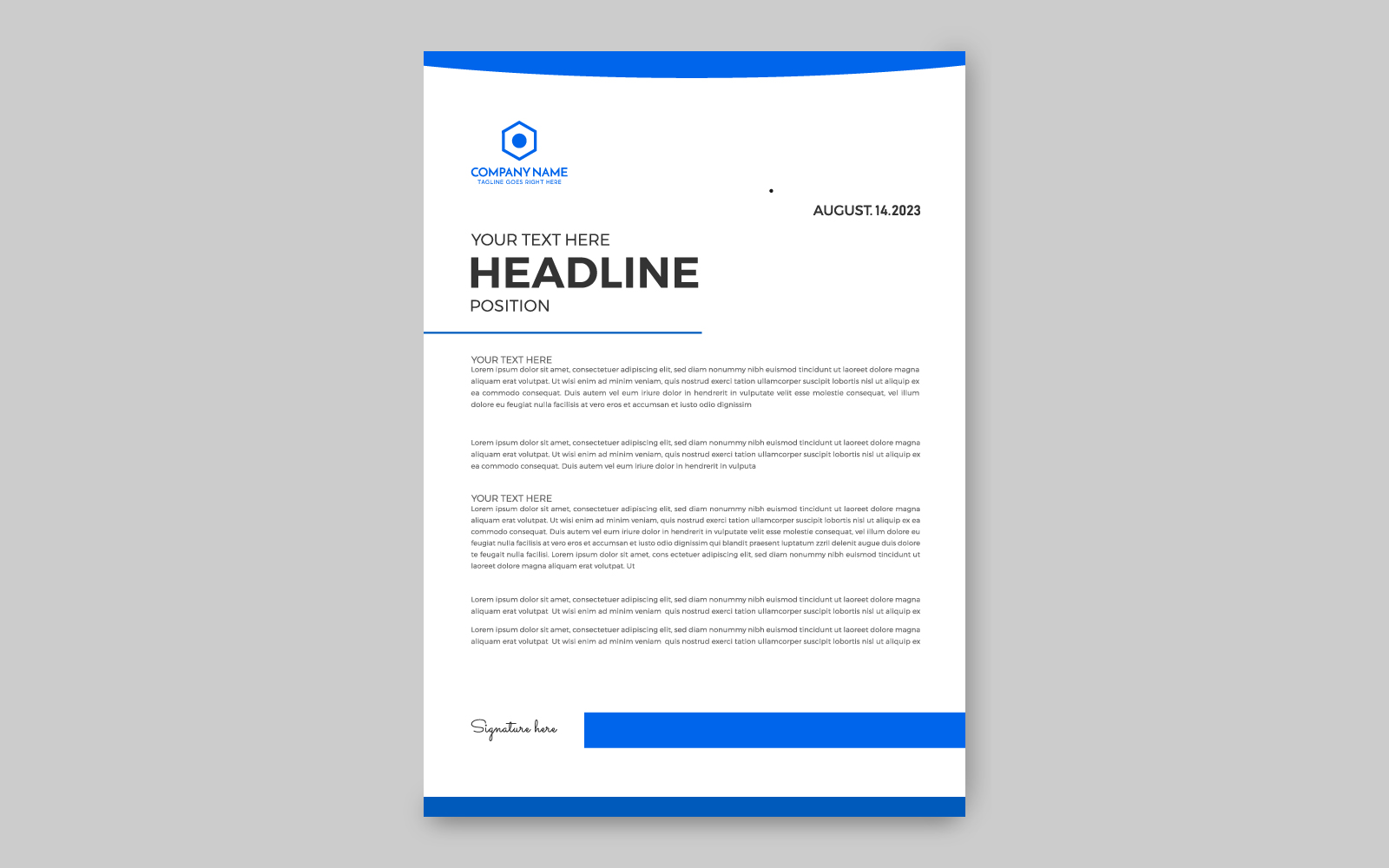 Vector Letterhead design illustration