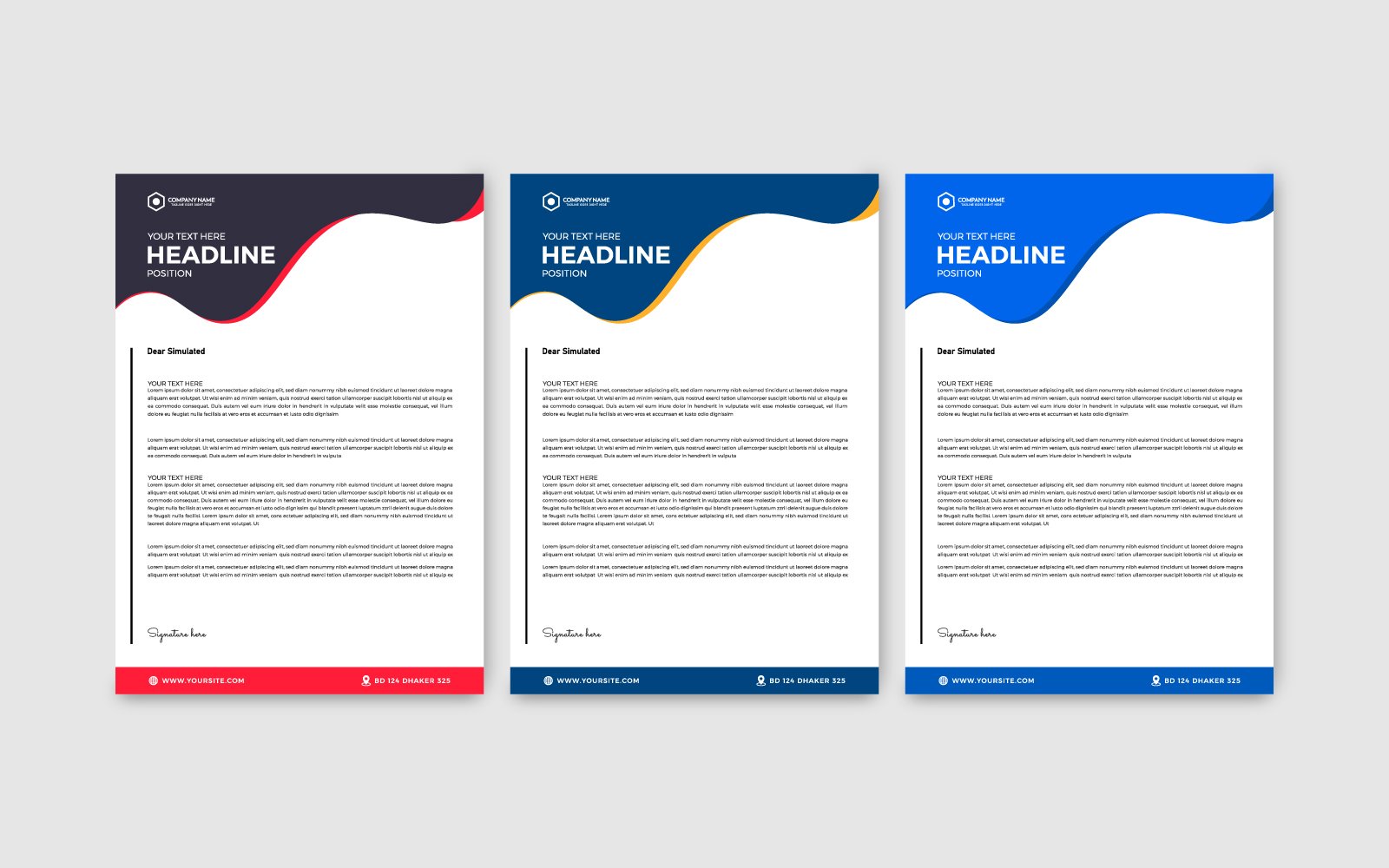 Professional Letterhead easily pack