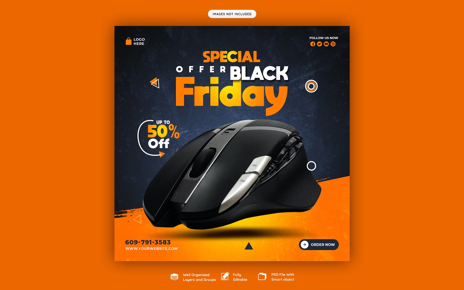 Black Friday Sale Social Media Post template