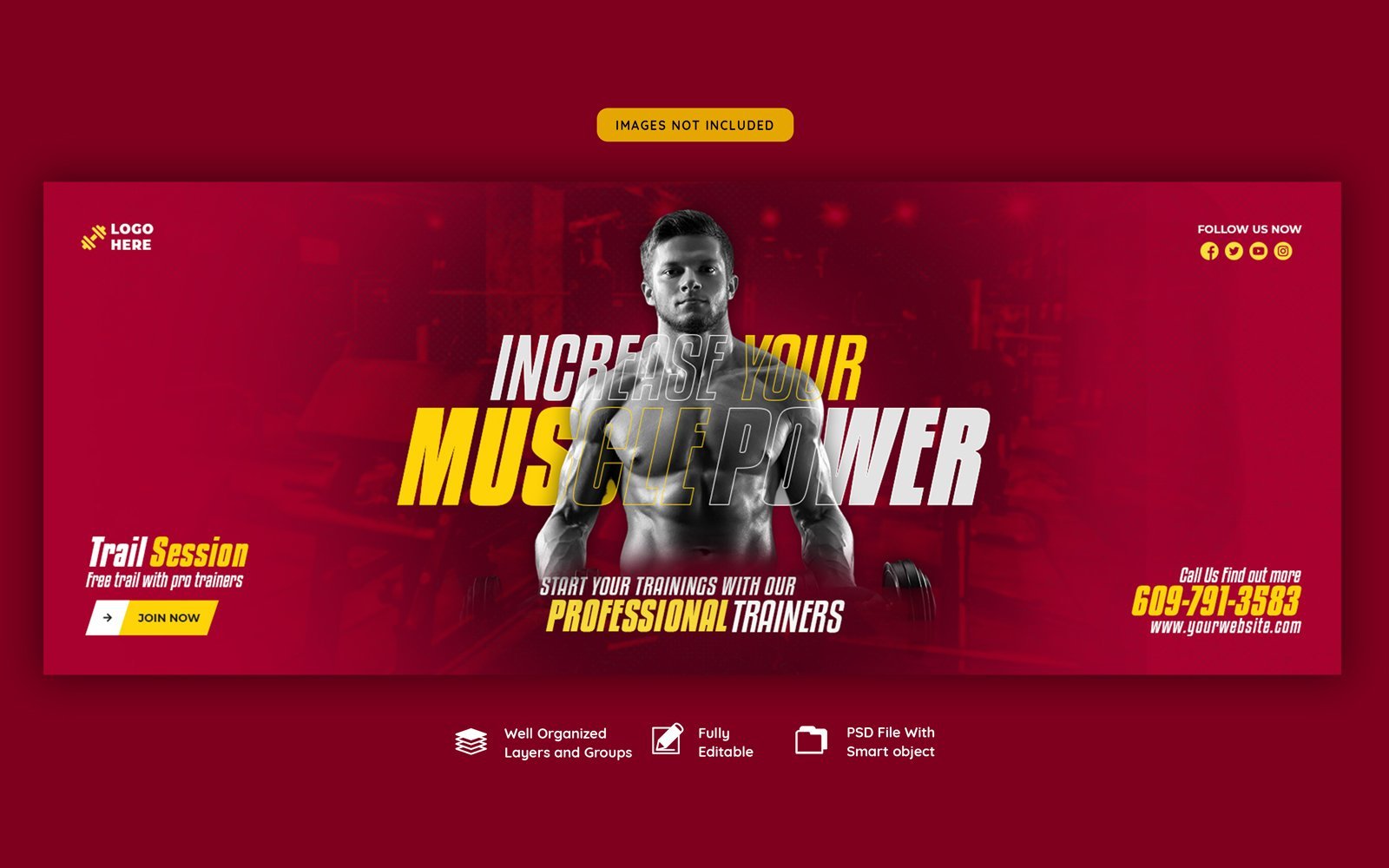 Gym And Fitness Web Banner Template