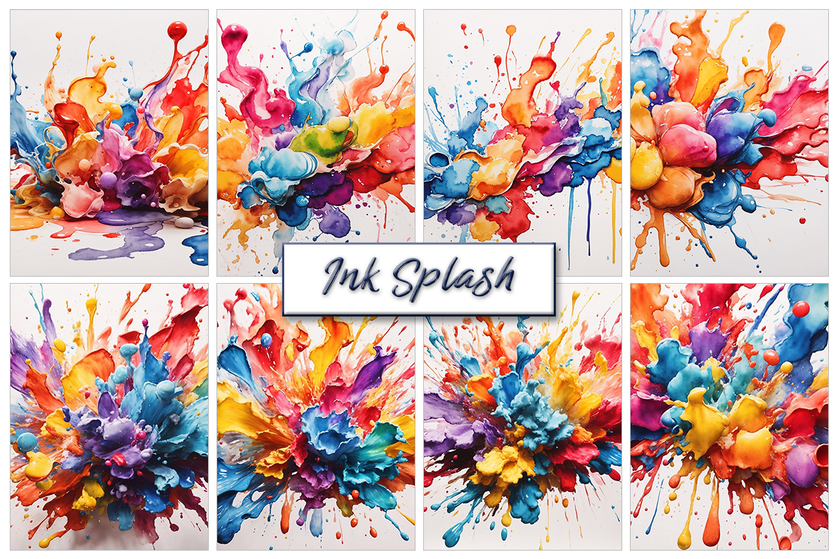 Colorful paint ink splash