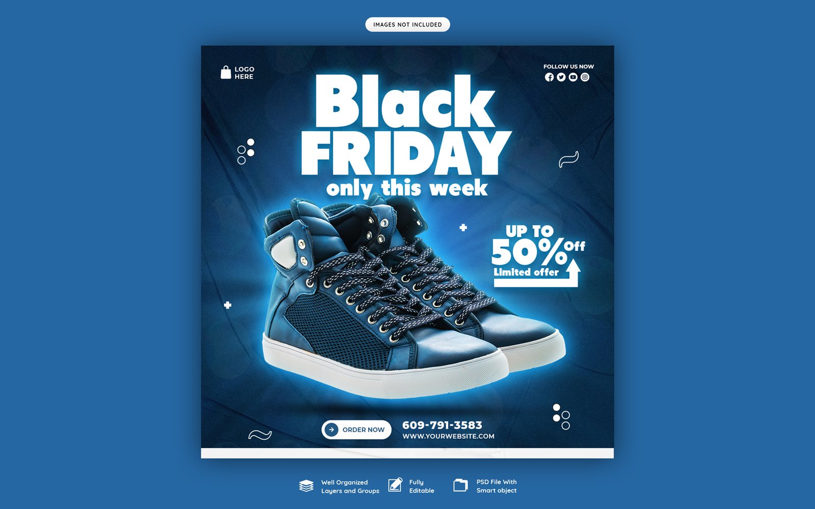 Super Black Friday Sale Social Media Post templates