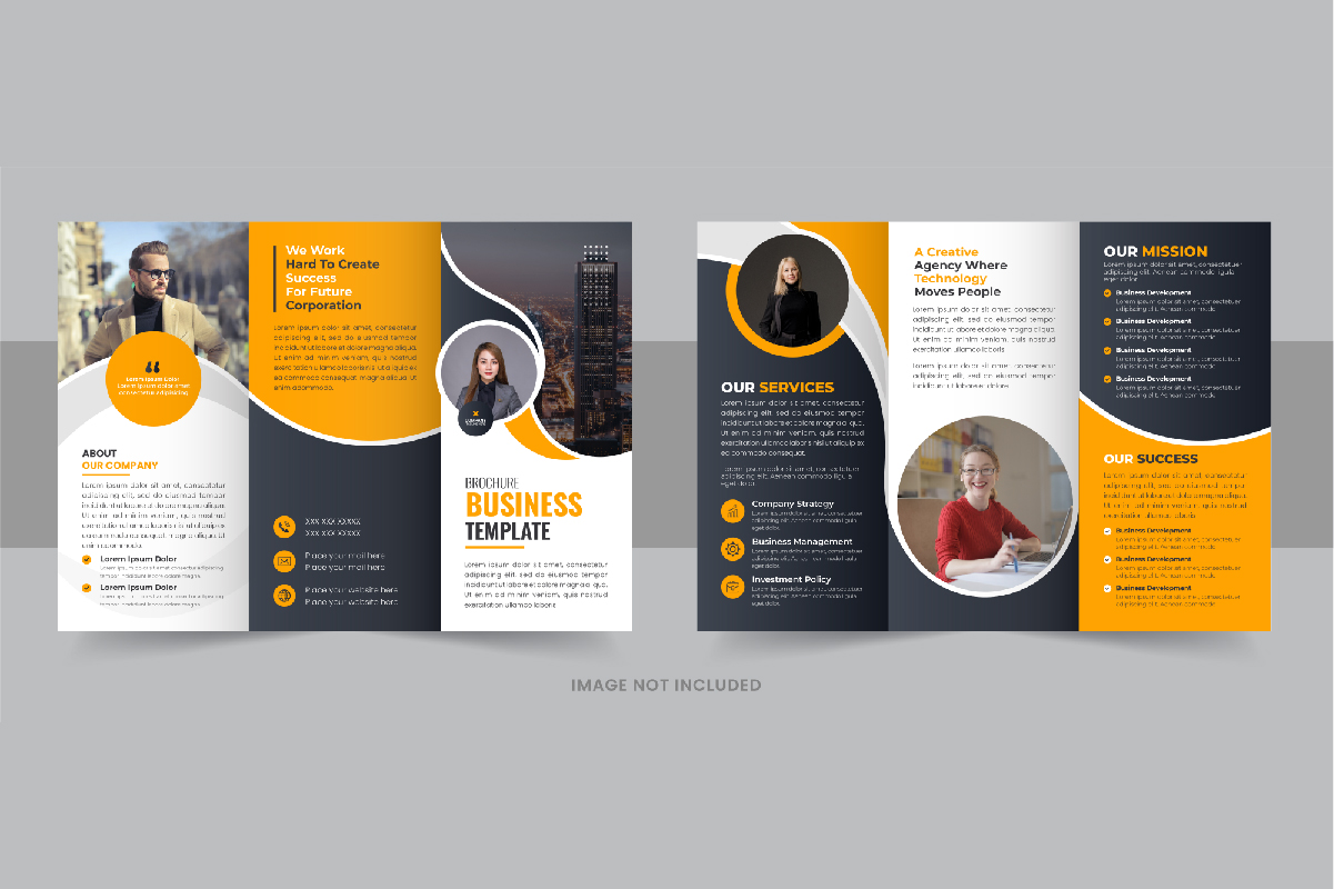 Business Trifold Brochure layout