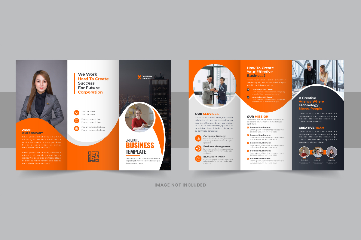 Modern trifold business brochure template